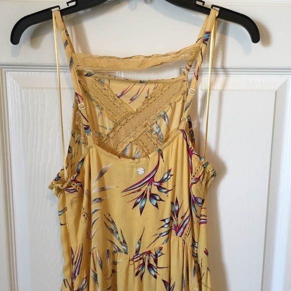 Roxy Yellow Floral Midi Dress - Picture 6 of 8